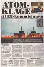 VG august 2006: Atomklage til EU-kommisjonen